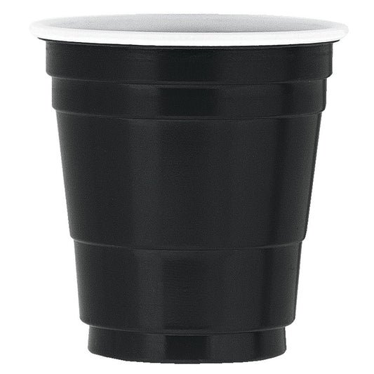 20pcs 2fl. oz Plastic Shot Glasses (Black)