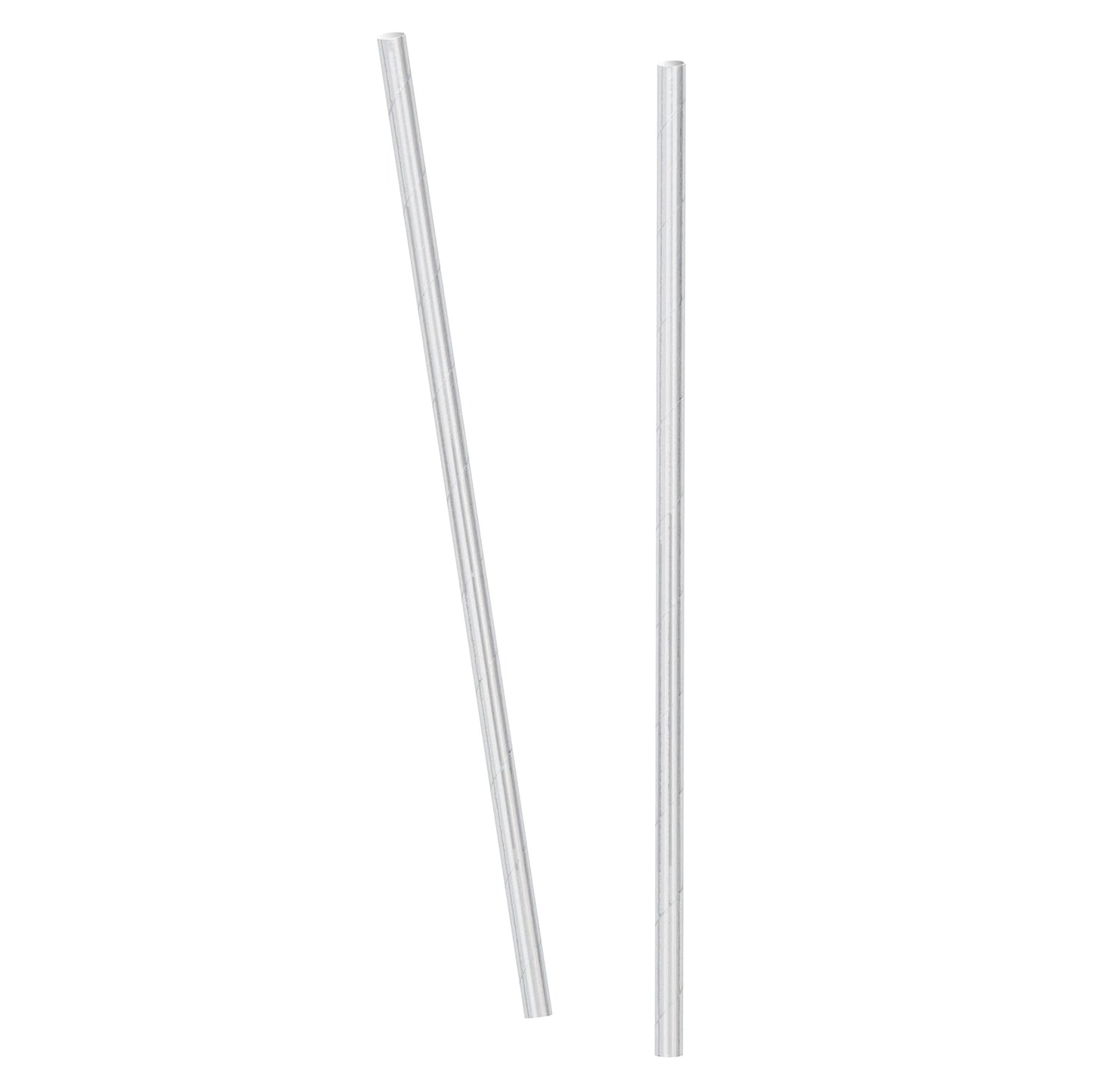 10pc Foil Paper Straws (Silver)