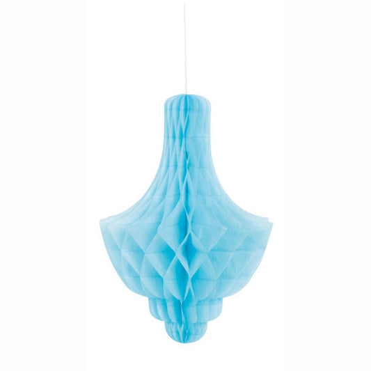 1pc 14" Honeycomb Hanging Decoration (Powder Blue)