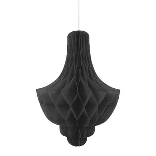 1pc 14" Chandelier Honeycomb Hanging Decoration (Black)