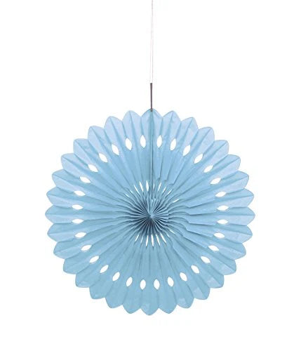 1pc 16" Decorative Fan (Light Blue)