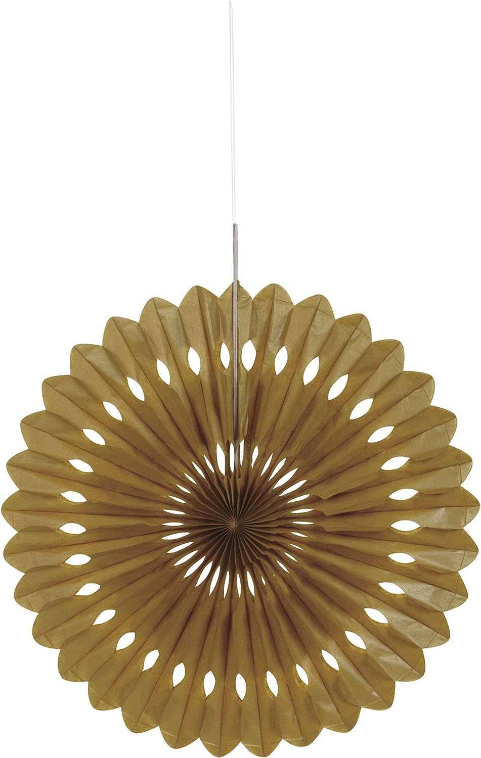 1pc 16" Decorative Fan (Gold)