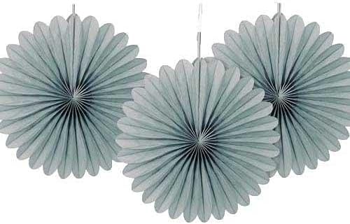 3pcs 6" Mini Fans (Silver)