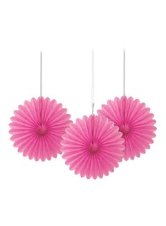 3pcs 6" Mini Fans (Pink)