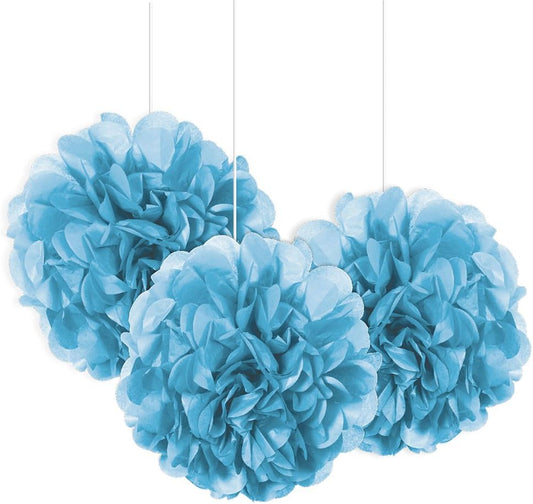 3pcs 9" Mini Puff Balls (Powder Blue)