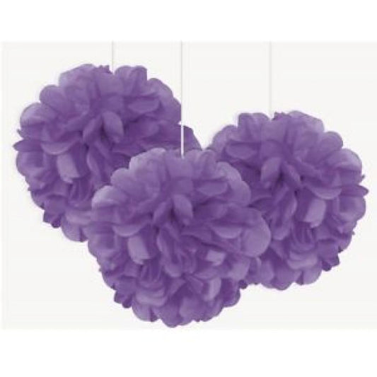 3pcs 9" Mini Puff Balls (Purple)