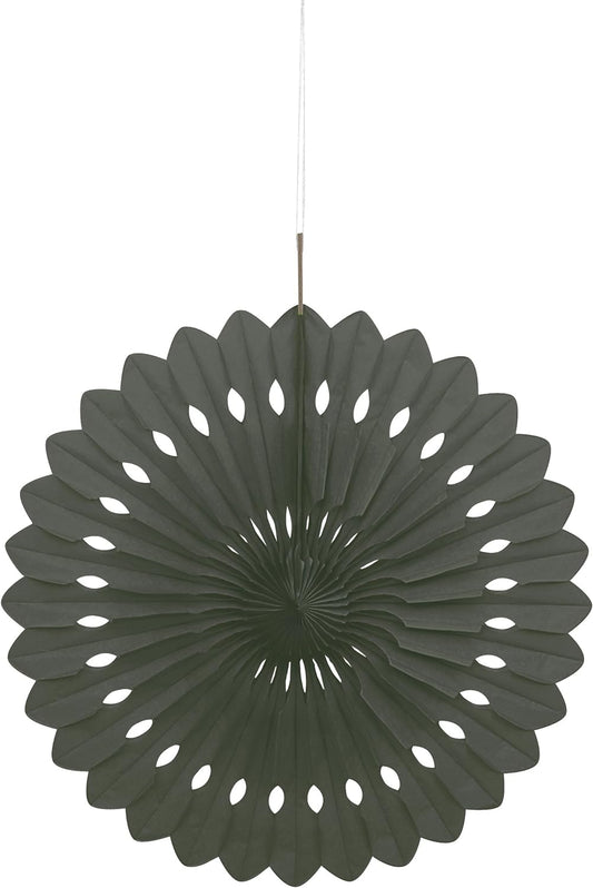 1pc 16" Decorative Fan (Black)