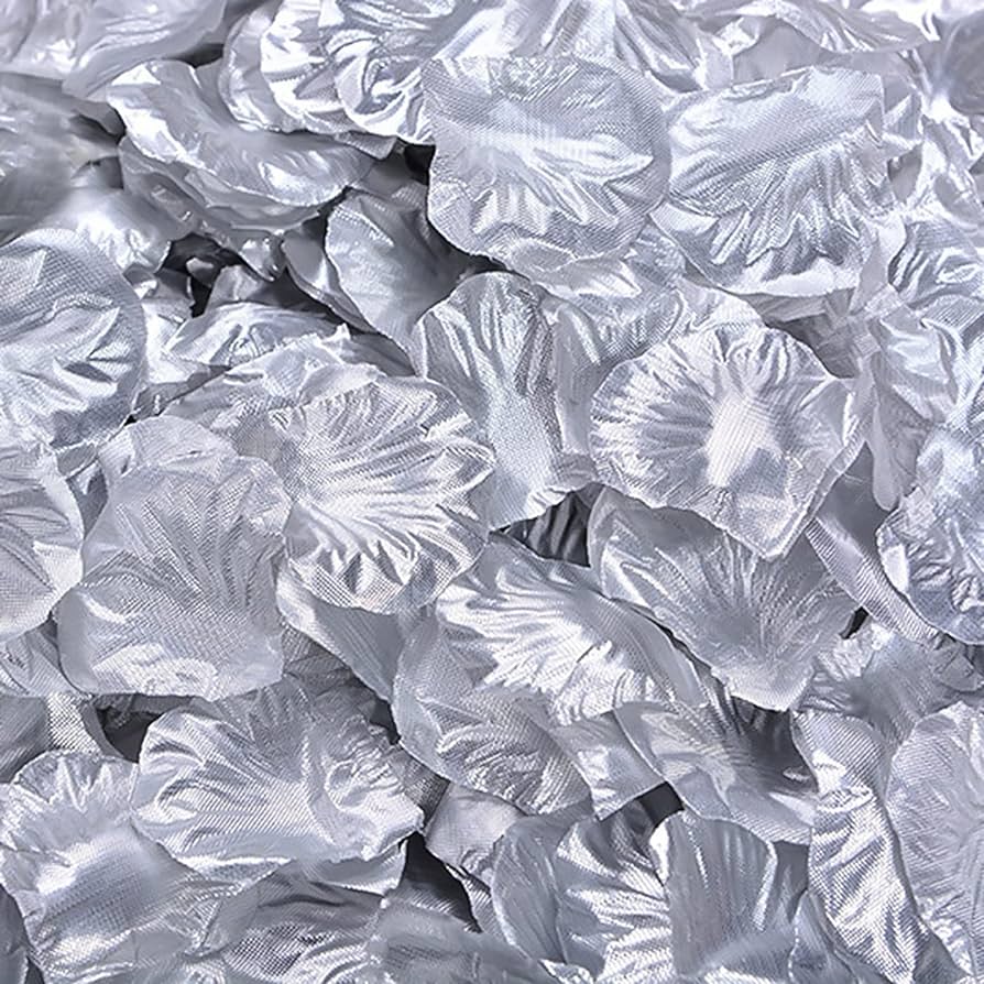 1.4oz Silver Rose Petals