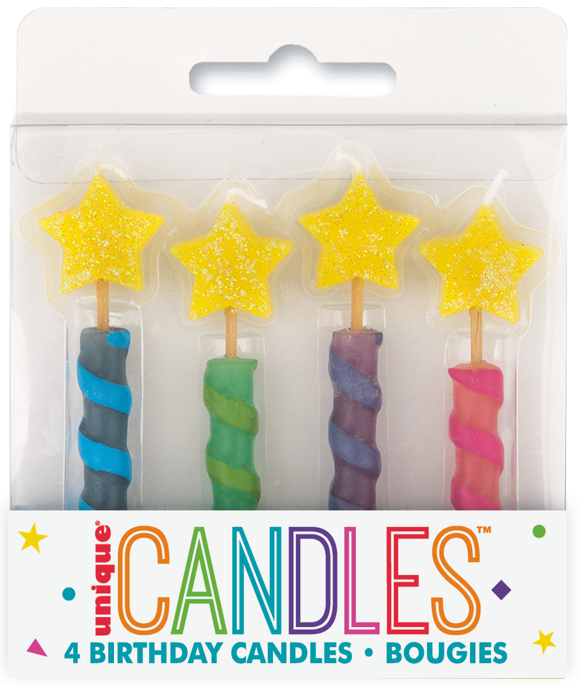 4pcs Star Birthday Candles