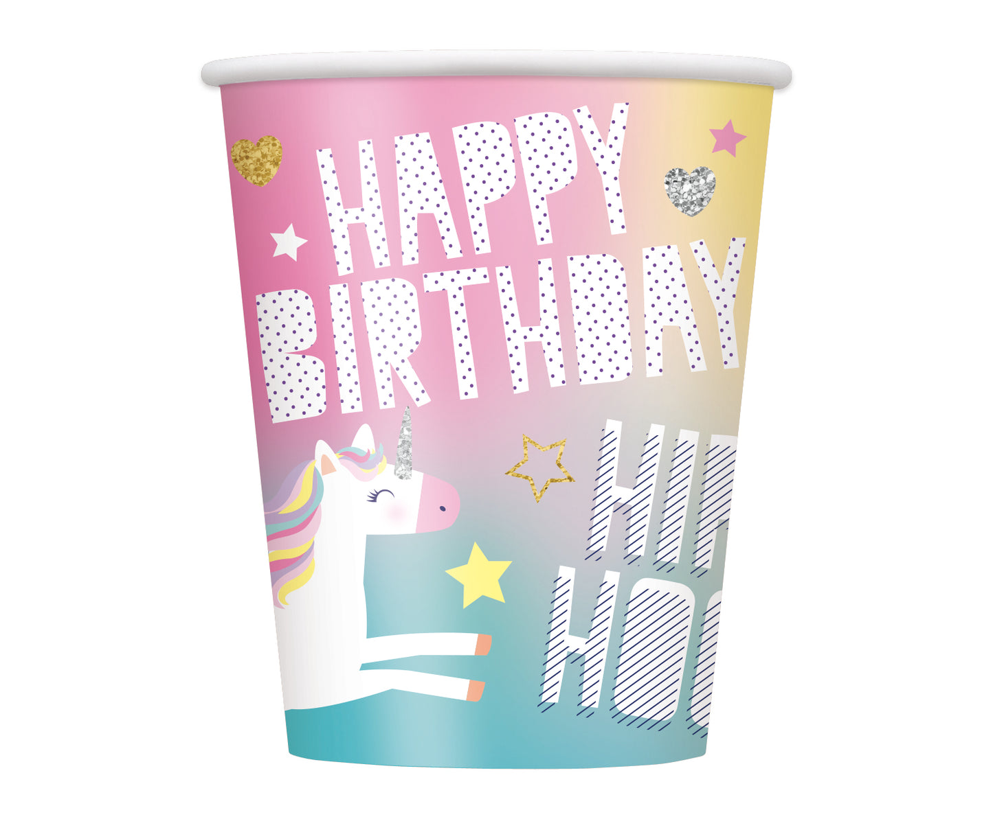 8pcs Unicorn 9oz Paper Cups