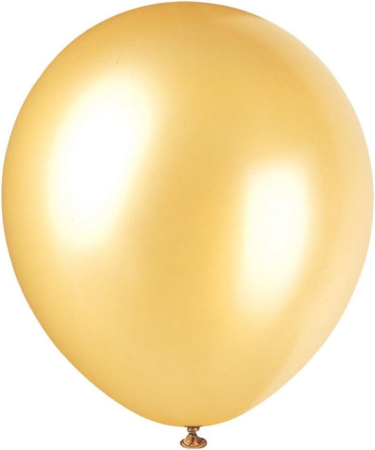 72pcs 12" Pearlized Gold Balloons (Helium)