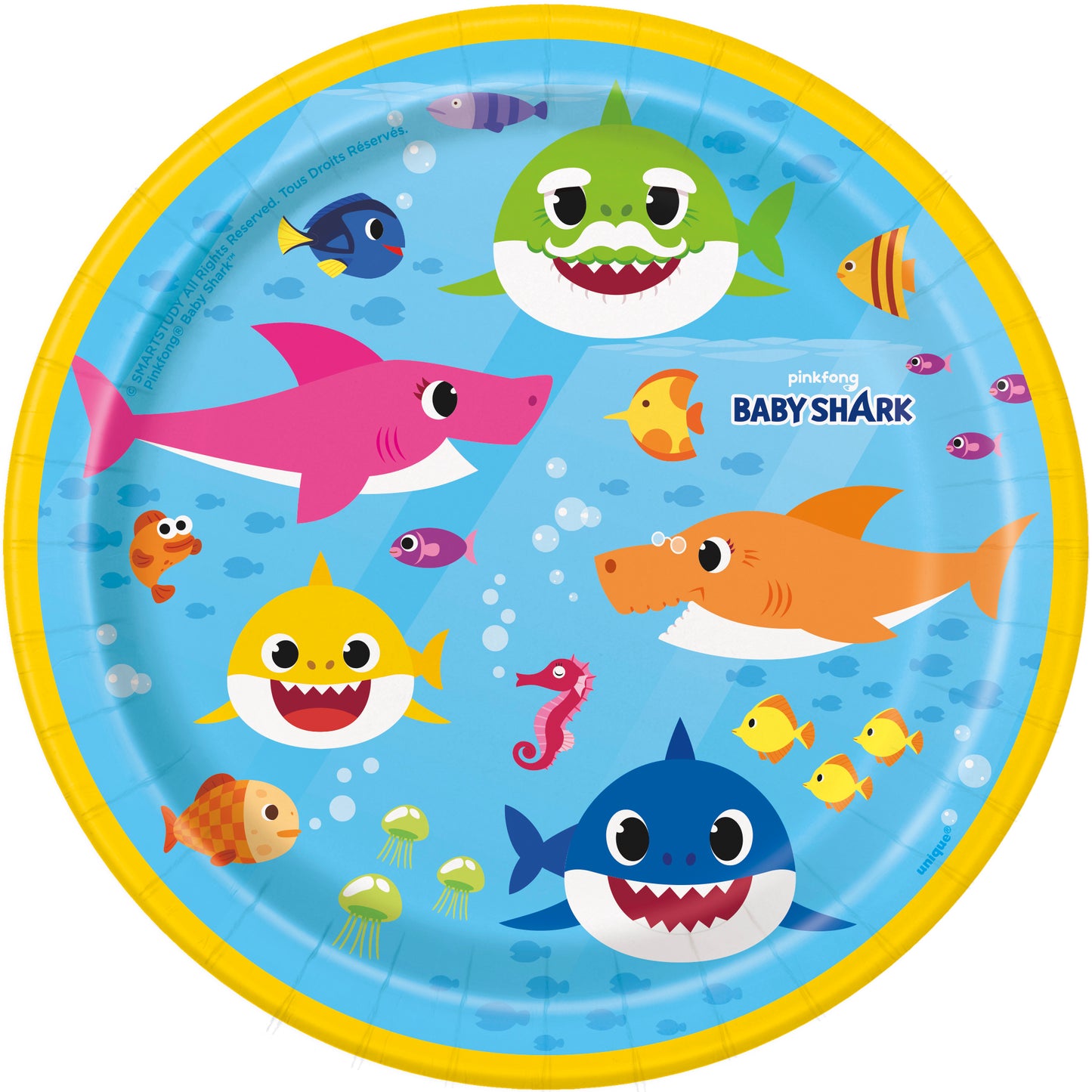 8pcs Baby Shark 7" Plates