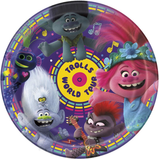 8pcs Trolls 9" Plates