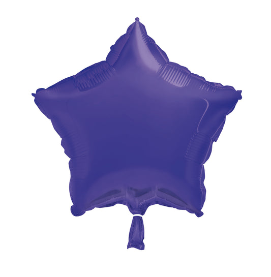 18" Deep Purple Star Foil Balloon (Helium)