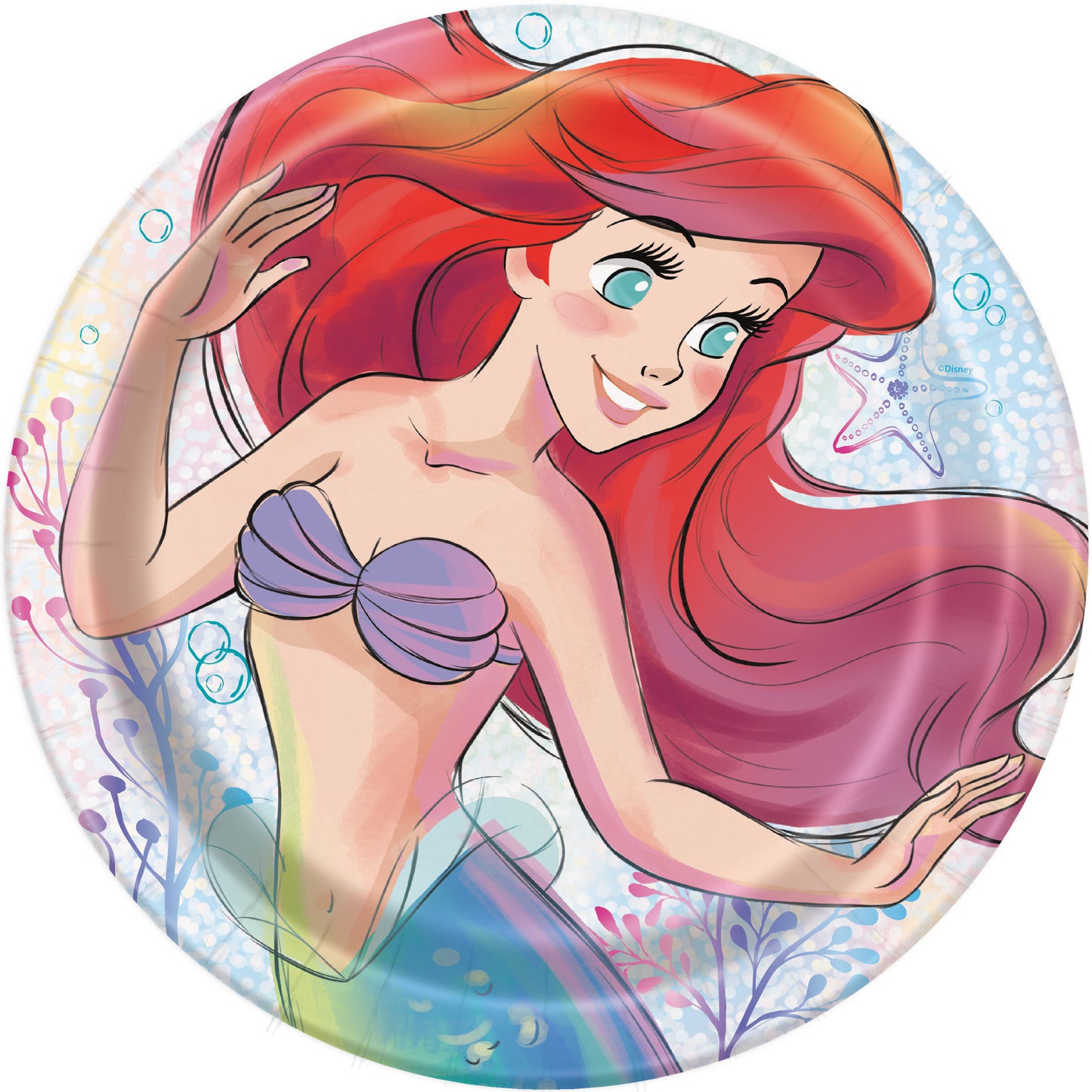 8pcs 9" The Little Mermaid Paper Plates