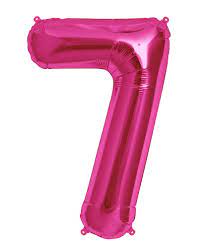 34" #7 Hot Pink Balloon (Helium)