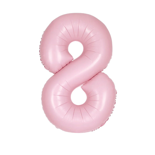 34" #8 Matte Pink Balloon (Helium)