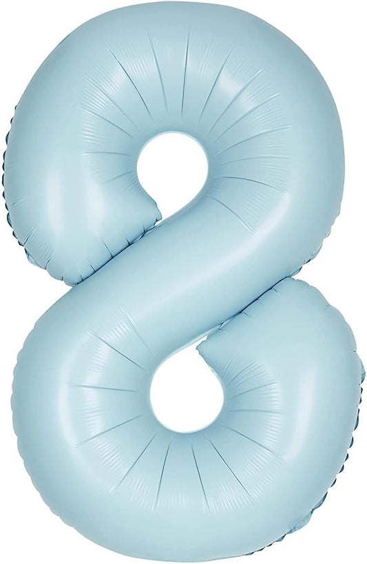 34" #8 Matte Blue Balloon (Helium)