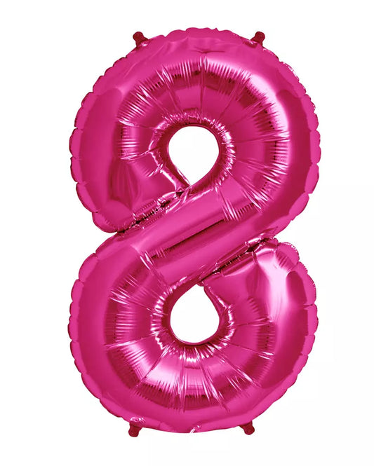 34" #8 Hot Pink Balloon (Helium)