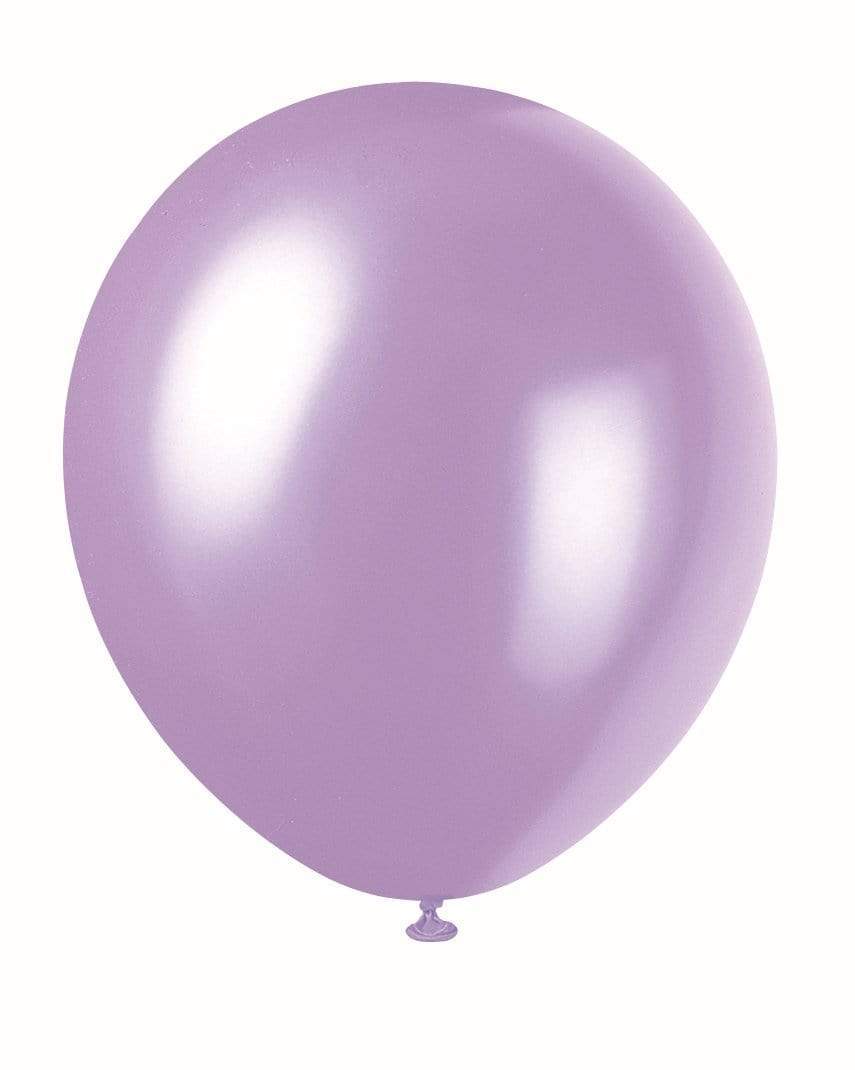 8pcs 12" Pearlized Dusty Lavender Balloons (Helium)