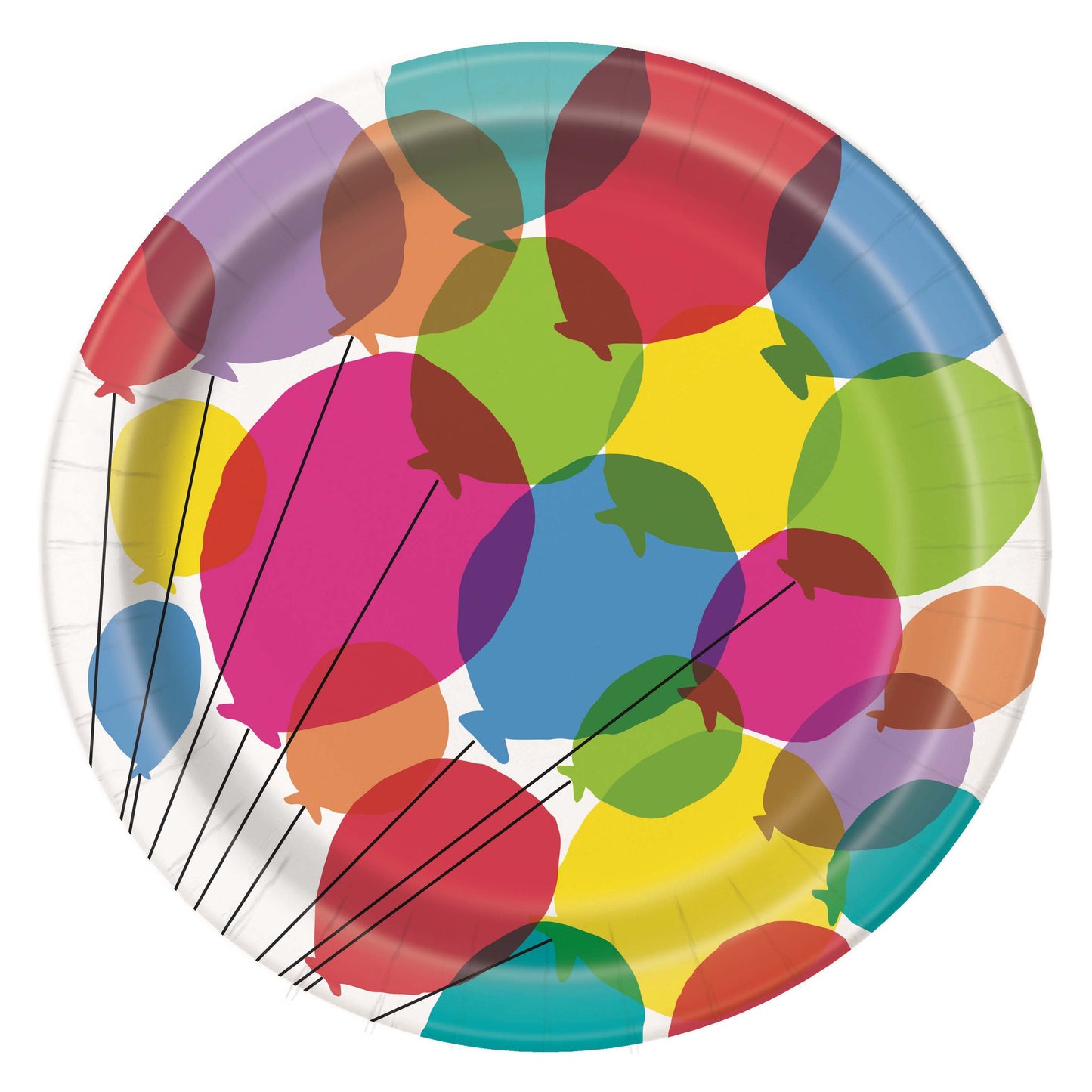 8pcs Balloons & Rainbows 9" Plates