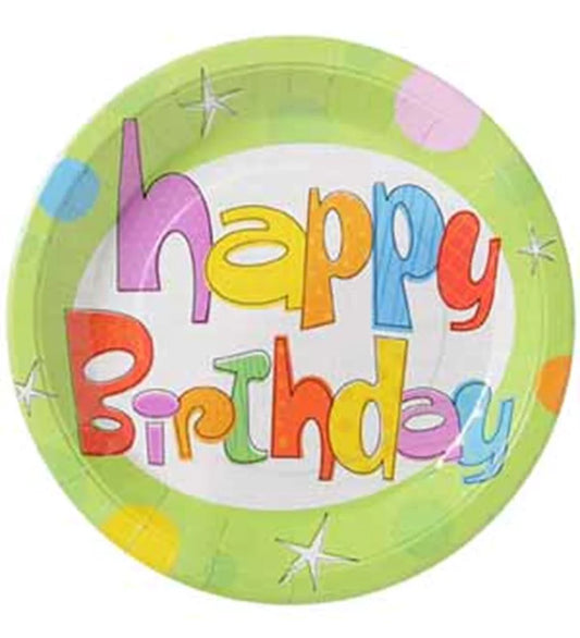 8pcs Birthday Glee 7" Plates