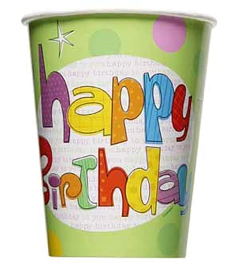 8pcs Birthday Glee Cups