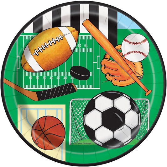 8pcs Classic Sports 7" Plates