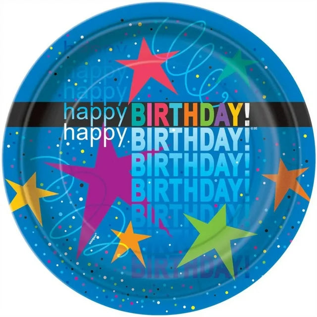 8pcs Cosmic Birthday 9" Plates