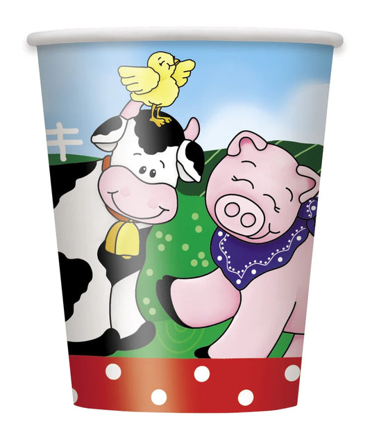 8pcs Farm Friends Cups