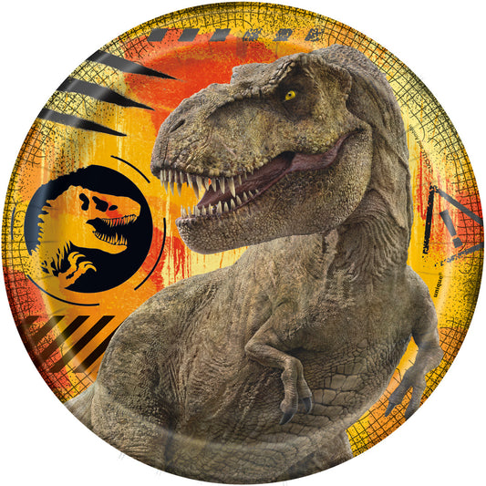 8pcs 7" Jurassic World Paper Plates