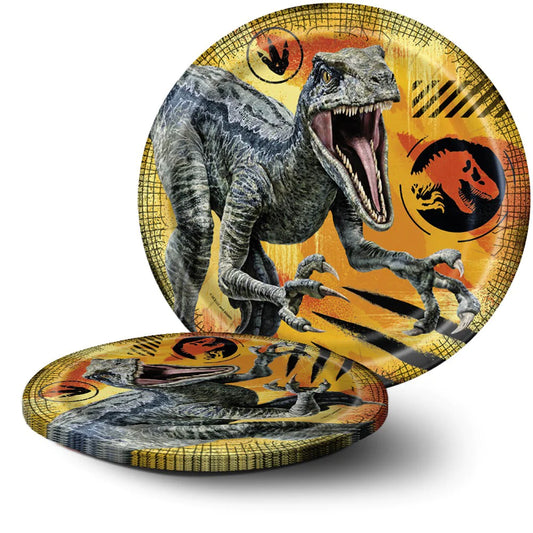 8pcs 9" Jurassic World Paper Plates