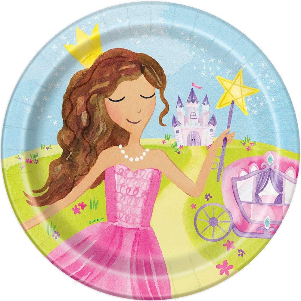 8pcs 9" Magical Princess Paper Plates