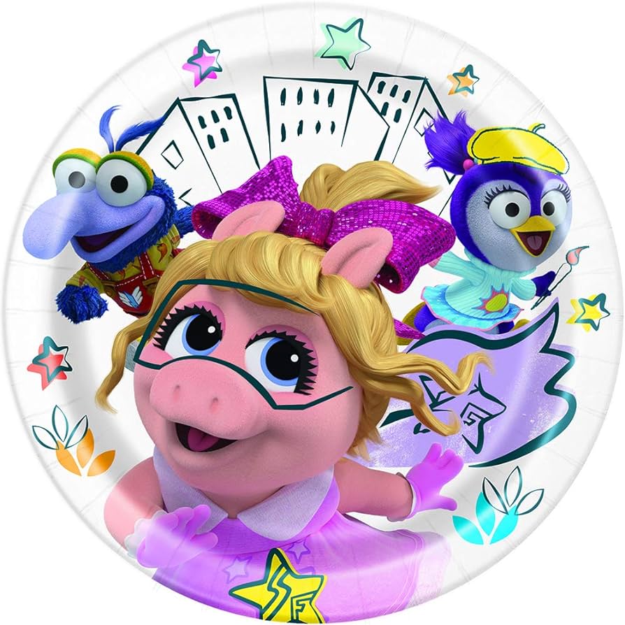 8pcs 7" Muppet Babies Paper Plates