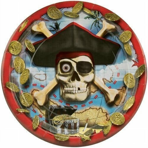 8pcs 7" Pirate Bounty Paper Plates