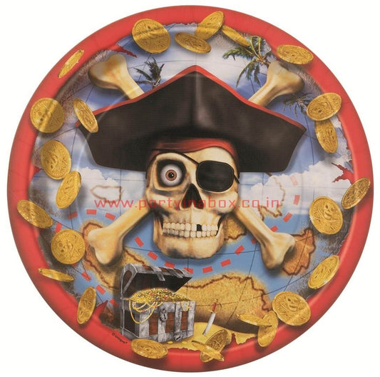 8pcs 9" Pirate Bounty Paper Plates