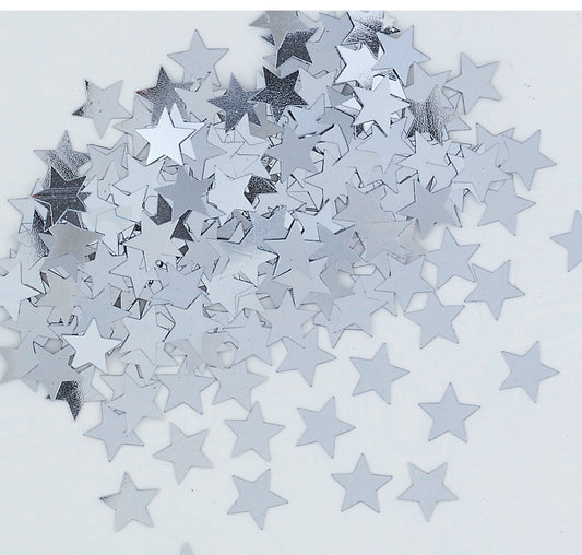 Silver Stars Confetti