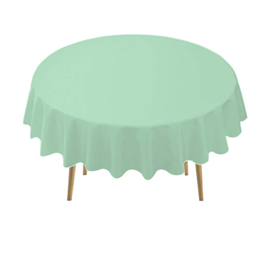 84" Plastic Round Tablecover (Mint)