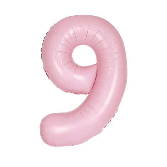 34" #9 Matte Pink Balloon (Helium)