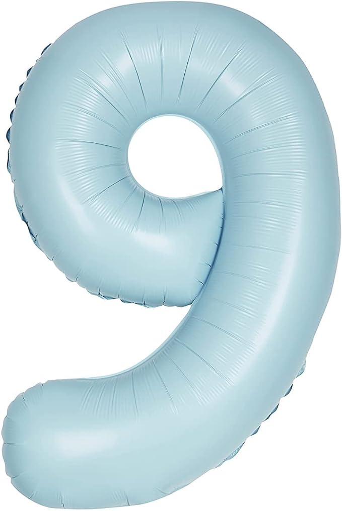 34" #9 Matte Blue Balloon (Helium)