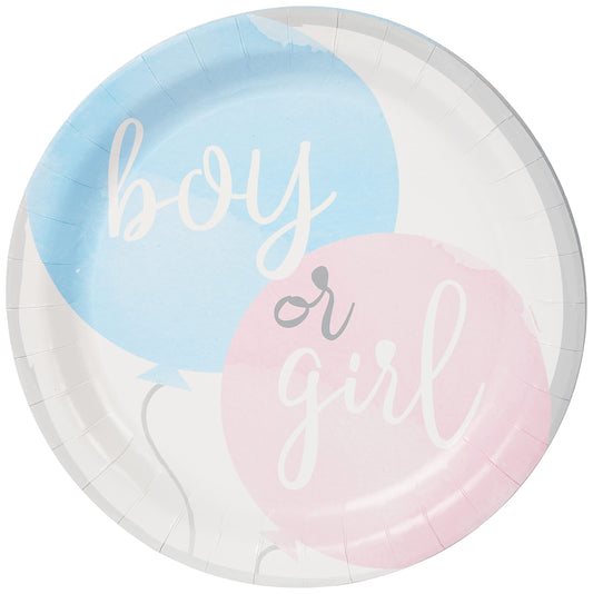 8pcs Boy or Girl 9" Plates