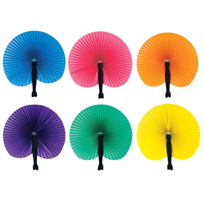 4pcs 10" Solid Color Folding Fans