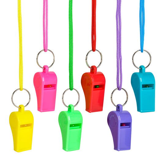 12pcs Assorted Color Whistles