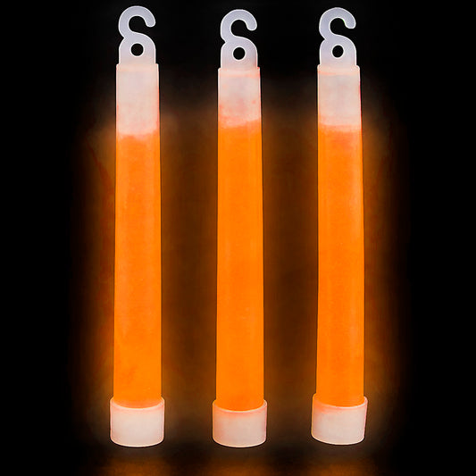 12pcs 6" Orange Glow Sticks