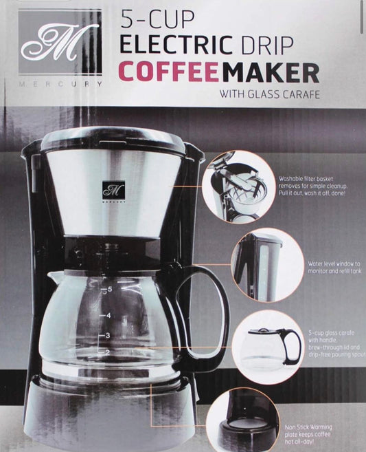 5 Cup Electric Drip Coffee Maker