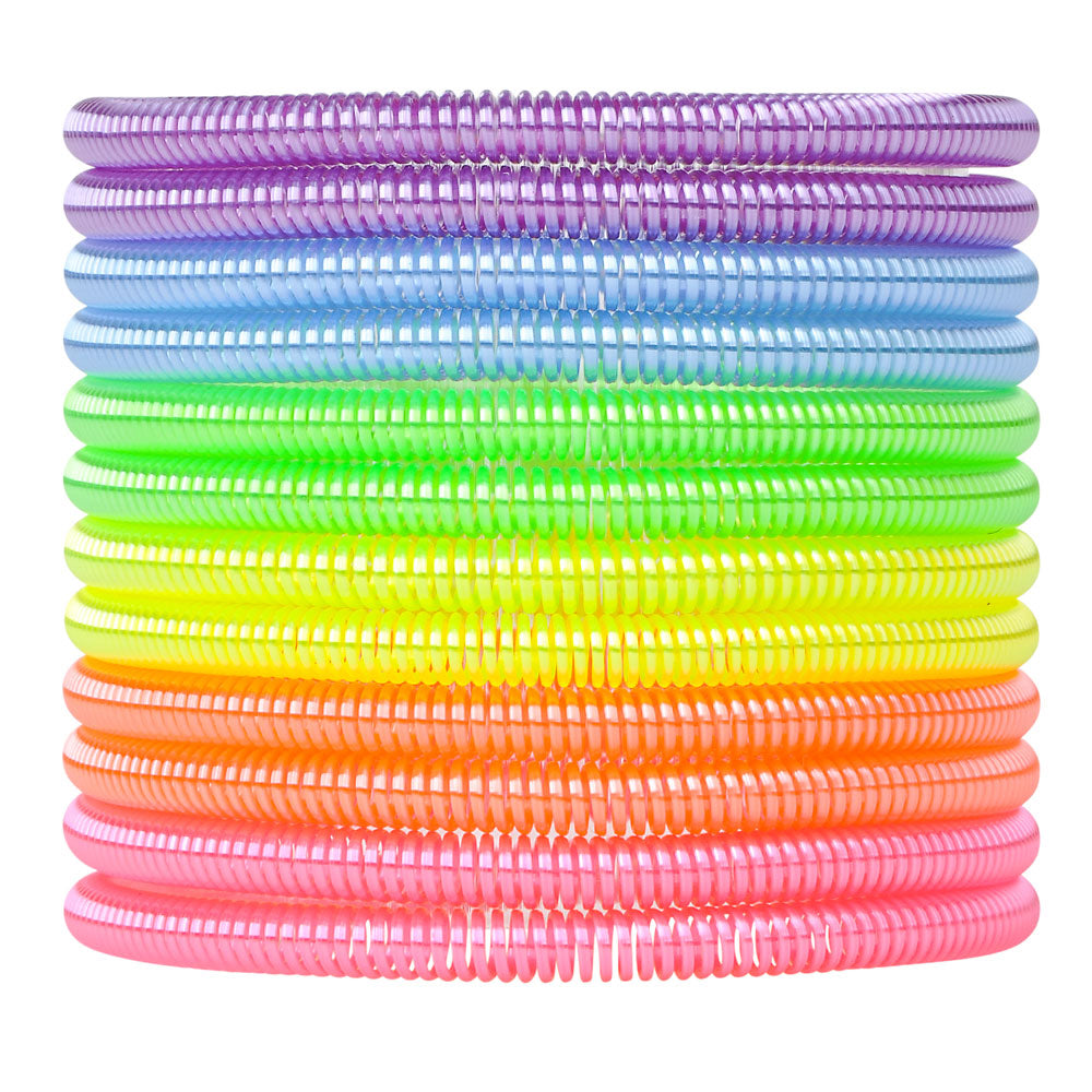 12pcs Neon Coil Spring Bracelet Favours