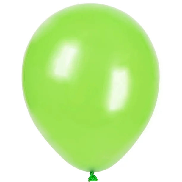 10pcs 12" Lime Green Helium Balloons