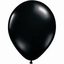 10pcs 12" Black Balloons (Helium)