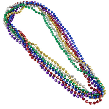 12pcs 33" Assorted Color Bead Necklaces