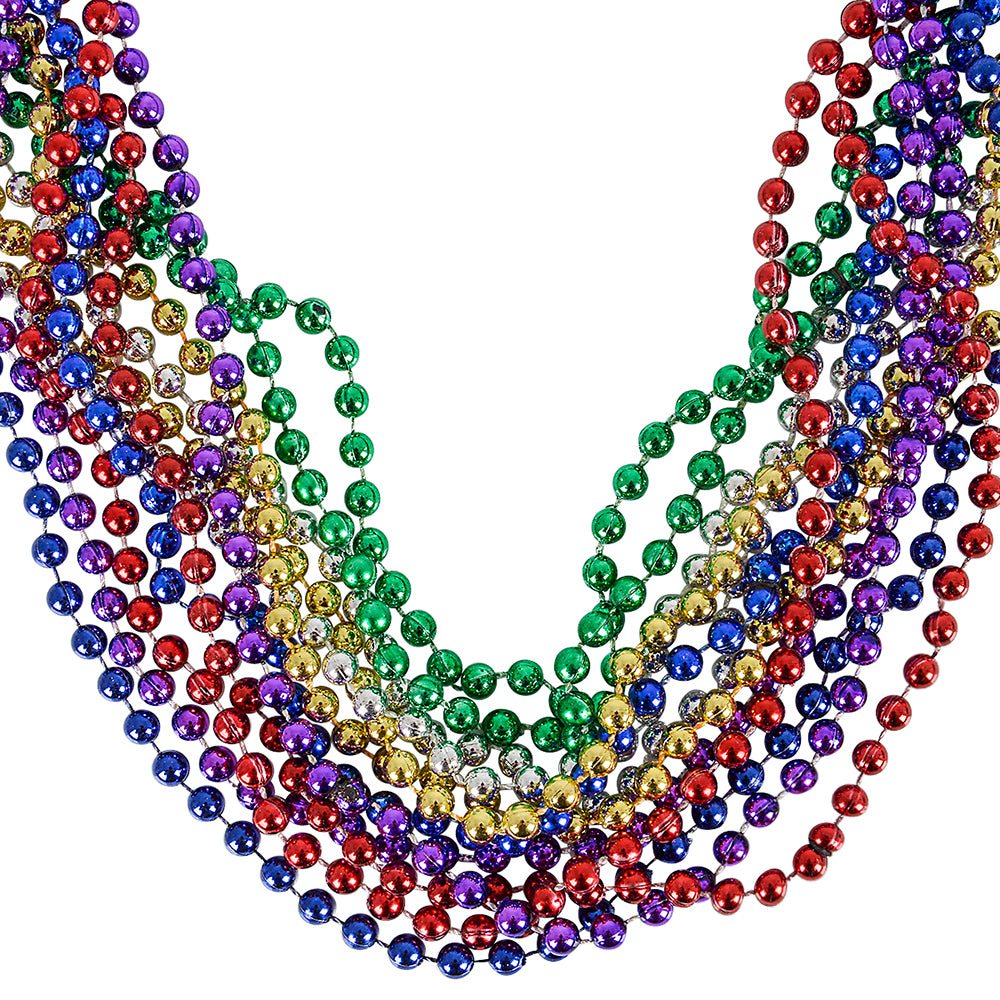 12pcs 33" Assorted Color Bead Necklaces